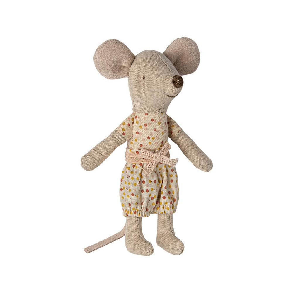 Maileg Little Sister Mouse with polkadot dress