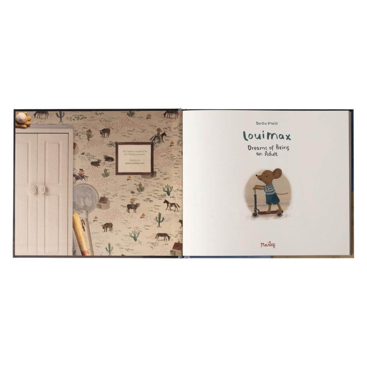 Maileg The inside pages of LouiMax: Dreams of Being an Adult picture book  – Bella Luna Toys.