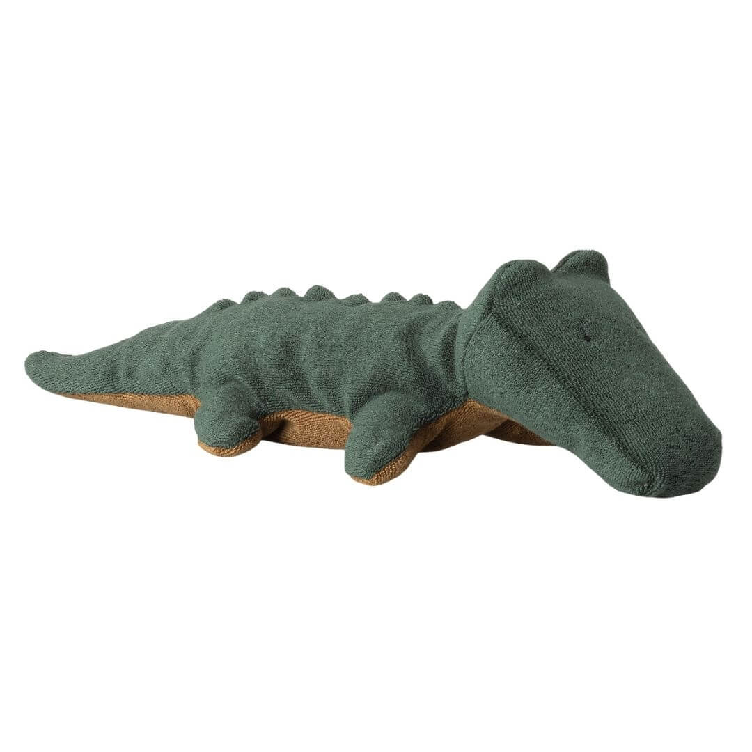 Maileg - Discover the Maileg Safari Friends Crocodile—a soft, huggable plush available in three colors. A charming companion for imaginative play, nursery decor, and everyday adventures in forest green - Bella Luna Toys