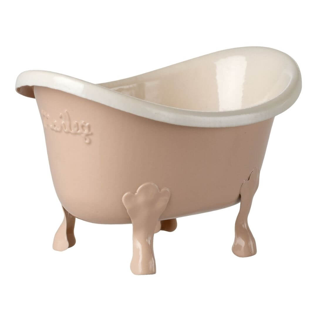 Maileg - A. 15 April Bathtub, Mouse - Rose - Bella Luna Toys