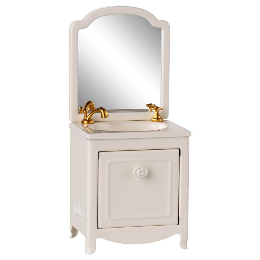 Maileg Off-White Mouse Bathroom Sink with Mirror – Bella Luna Toys