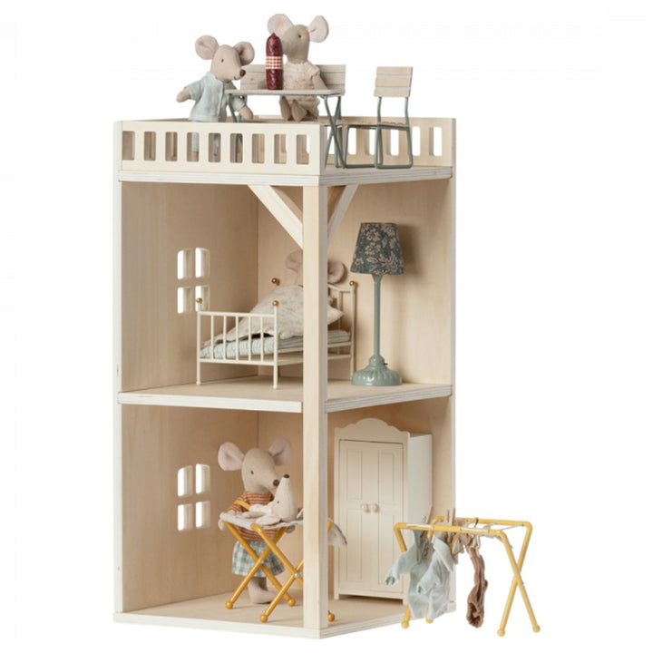 Maileg Mouse Hole Farmhouse- Maileg mice and furniture in wooden dollhouse- Bella Luna  Toys