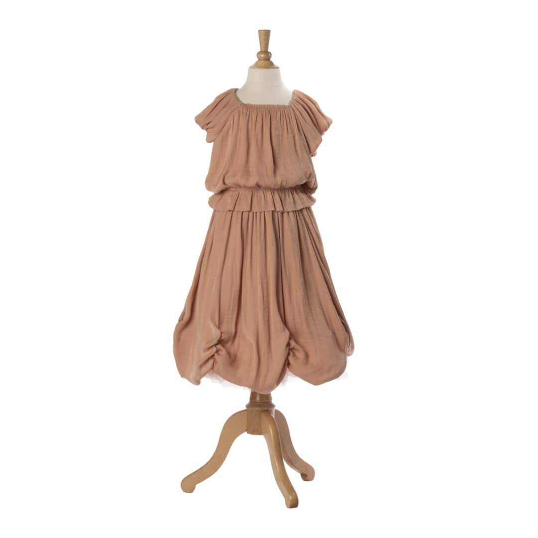 Maileg Peach-colored princess top and skirt on a white background