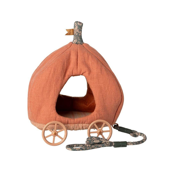 Whimsical Maileg pumpkin carriage with fabric body, enchanting doll house furniture from Bella Luna Toys.
