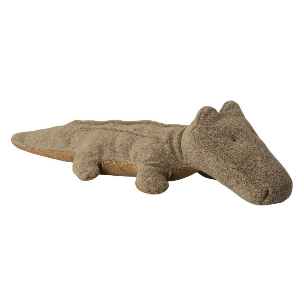 Maileg -  Discover the Maileg Safari Friends Crocodile—a soft, huggable plush available in three colors. A charming companion for imaginative play, nursery decor, and everyday adventures in olive green - Bella Luna Toys
