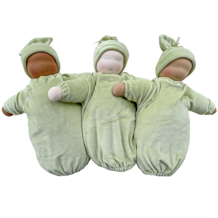 Heavy Baby weighted Waldorf doll - Sage bunting -3 skin tones