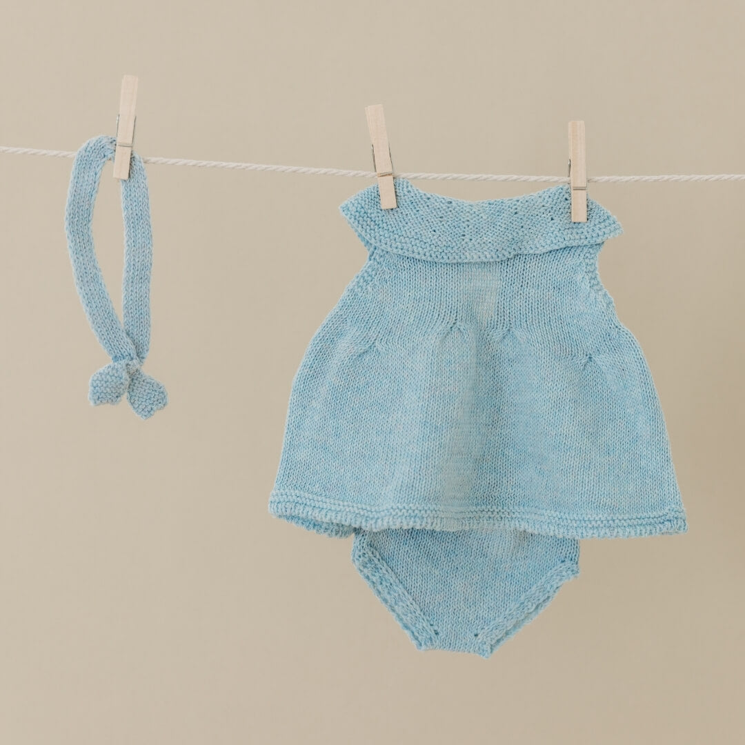 Miniland - Knit Doll Outfit - 15" Dress & Headband - Bella Luna Toys