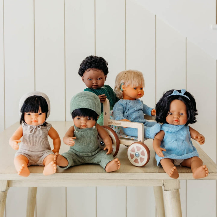 Miniland - Realistic Montessori Doll with Cochlear Implant - Bella Luna Toys