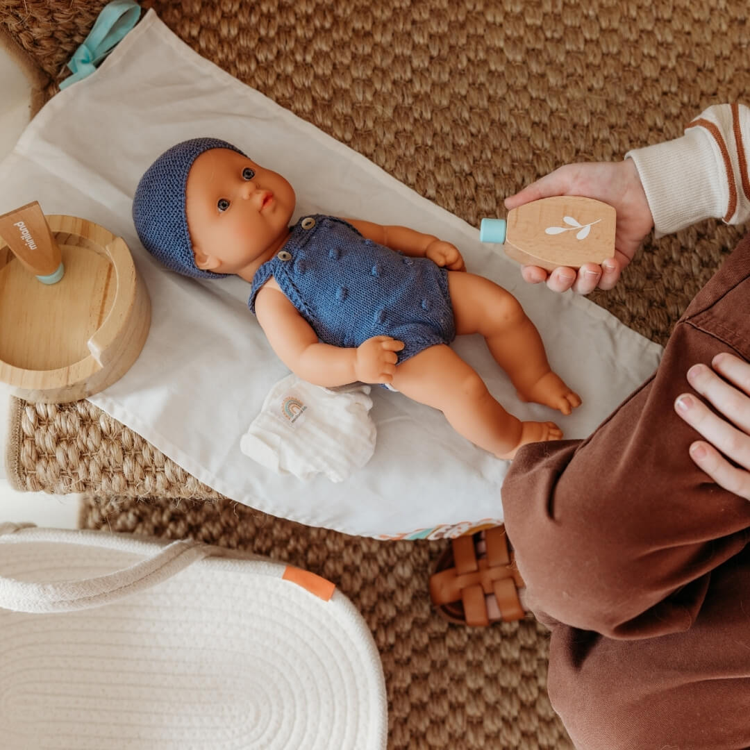 Miniland - Realistic Montessori Baby Doll - Boy - Bella Luna Toys