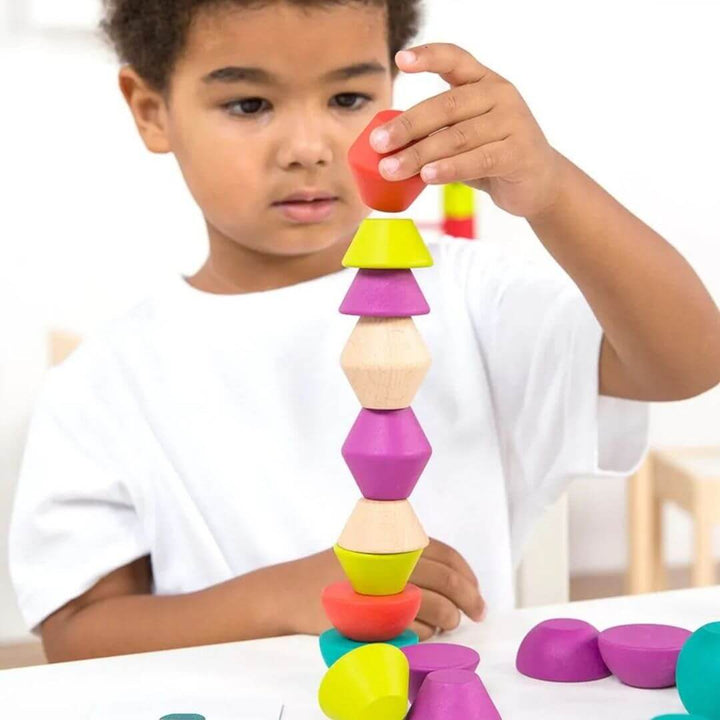 Miniland - Miniland Wooden Towering Beads - Bella Luna Toys