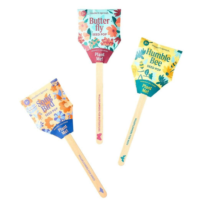 Modern Sprout - Seed Pop Bundle - Set of Three Seed Pops - Bella Luna Toys