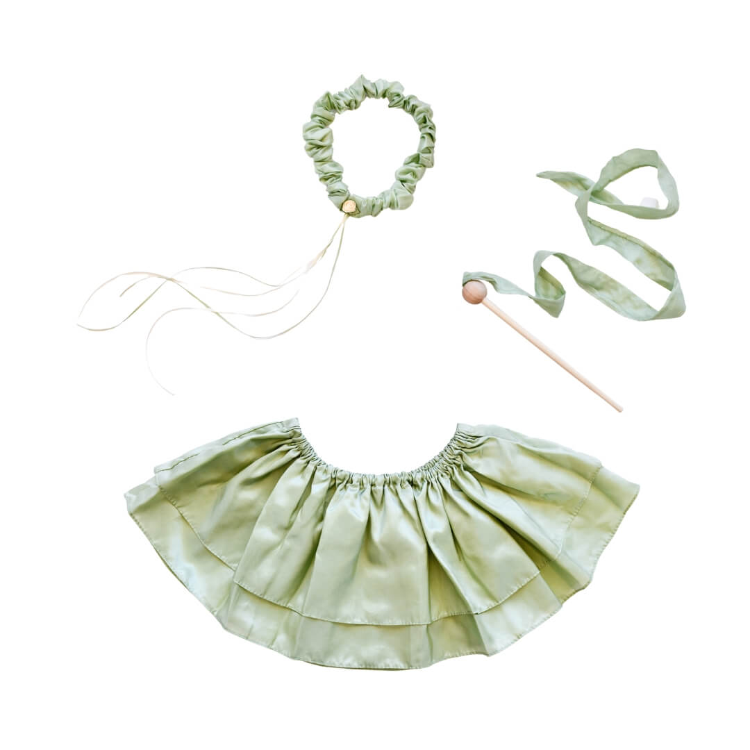 Sarah's Silks - Moss Agate Fairy Silk Dress Up Set - Bella Luna Toys
