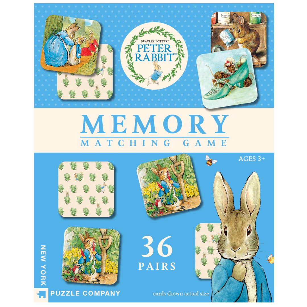 New York Puzzle Co Memory Matching Game- Peter Rabbit inspired memory game- Bella Luna Toys