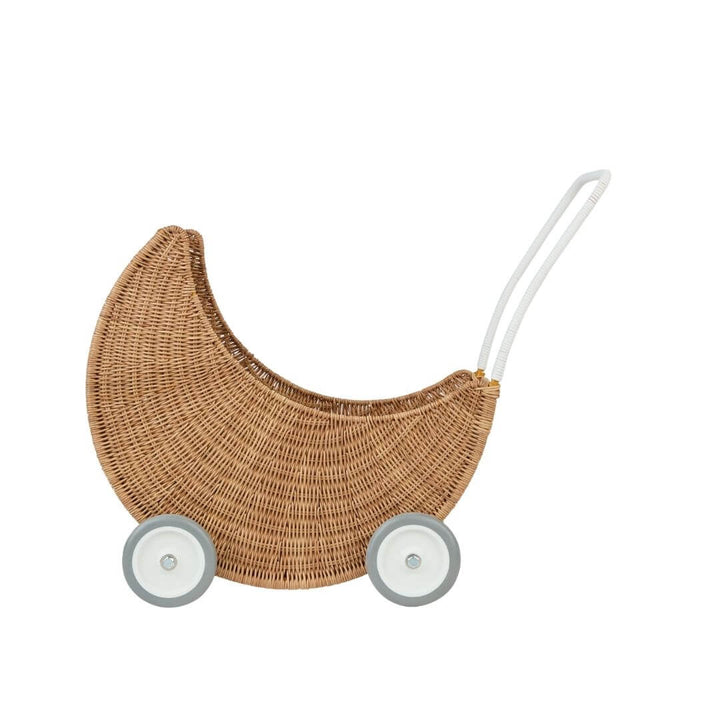 Olli Ella - Natural Rattan Moon Doll Stroller - Bella Luna Toys