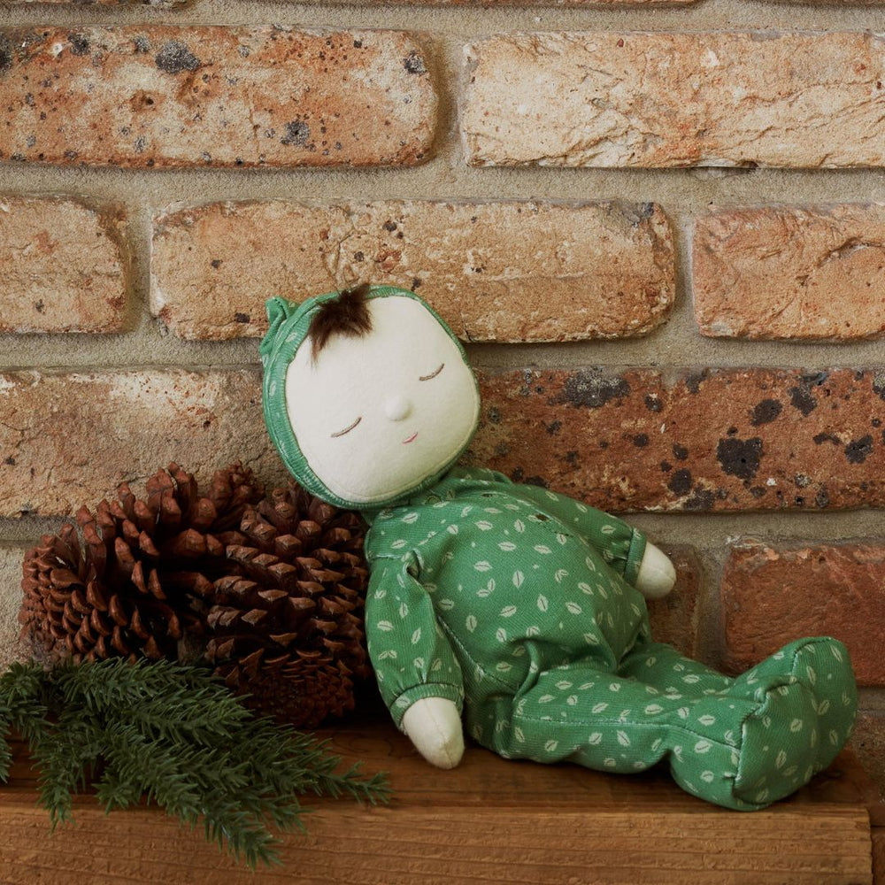 Olli Ella Pudding Doll-Doll in green pajamas- Bella Luna Toys