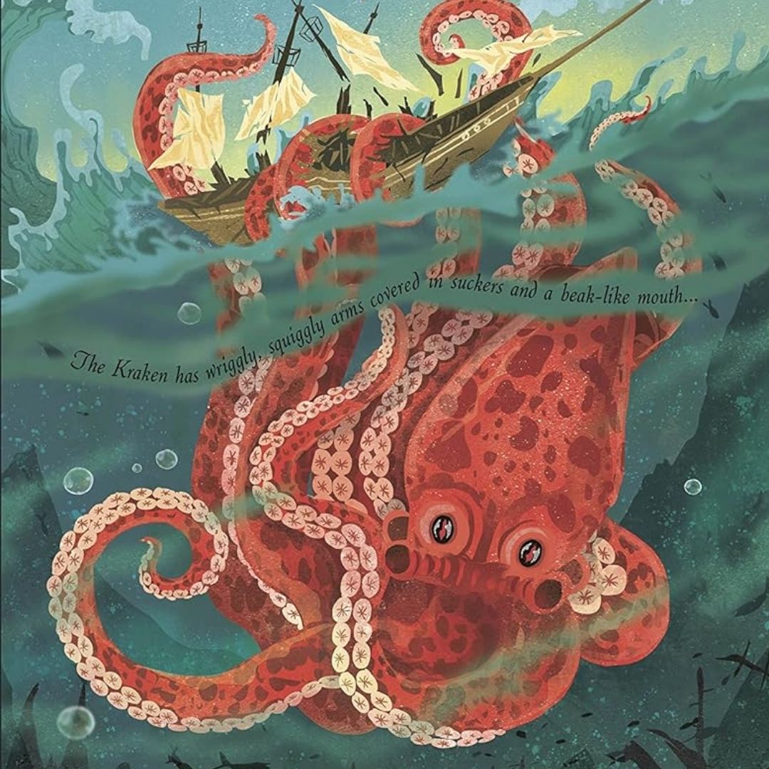 Penguin Random House The Book of Mythical Beasts and Magical Creatures Kraken illustration- Bella Luna Toys