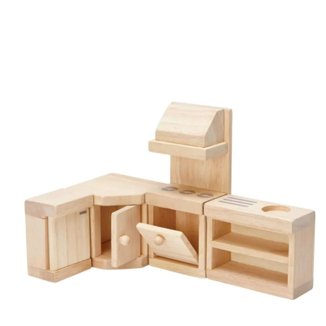Wooden Dollhouse Furniture, Plan Toys, Kitchen