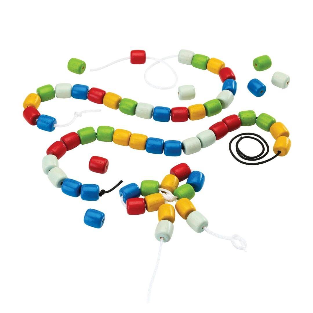 PlanToys - THREADING BEADS WITH CONTAINER (Available September 2025) - Bella Luna Toys