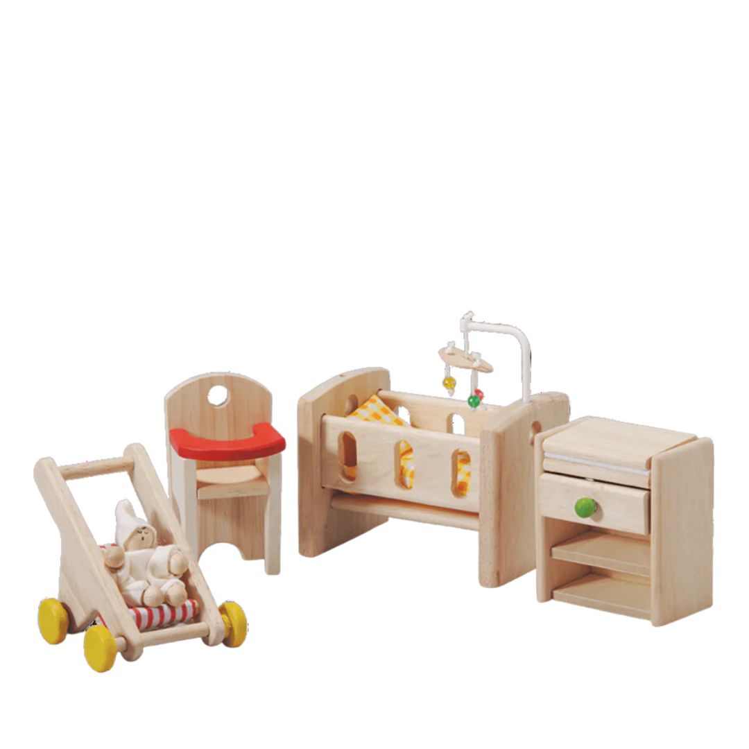 Plan Toys Wooden Dollhouse Furniture - Nursery - Plantoys 7329-Wooden dollhouse furniture-Bella Luna Toys