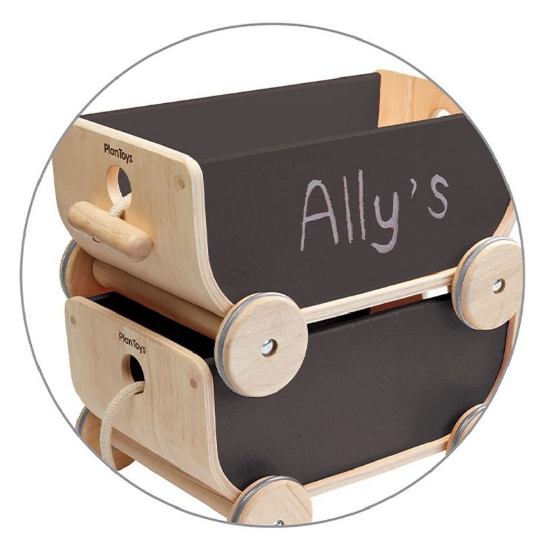 Plan Toys - Wooden Chalkboard Wagon - Bella Luna Toys
