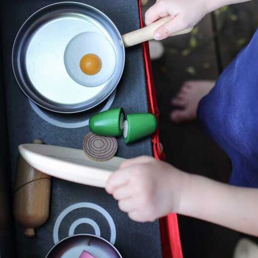 PlanToys Wooden Puppet Theater & Market Stand