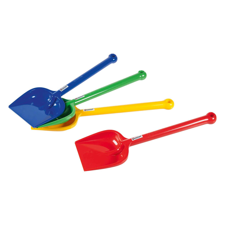Spielstabil Short Handled Spade in red, yellow, green, and blue