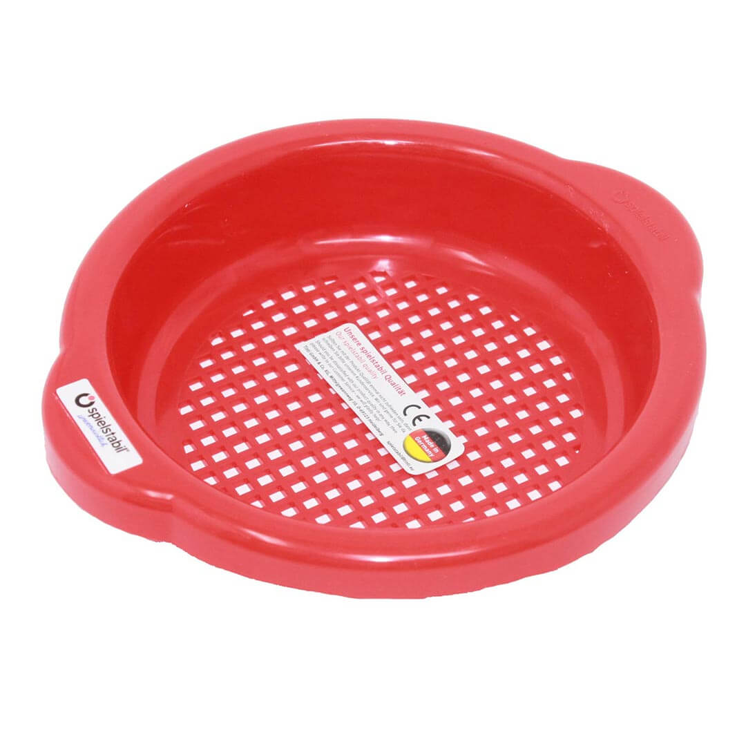 Spielstabil Small Sand Sieve in red