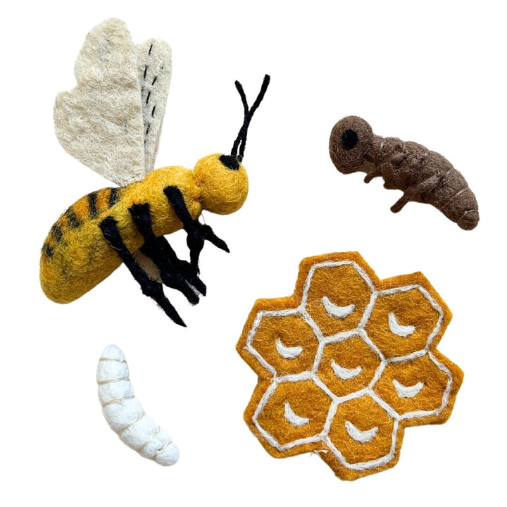 Tara Treasures Felt Lifecycle of a Honey Bee- Learning Toys- Bella Luna Toys