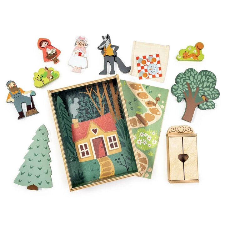 Tender Leaf Toys - Little Red Riding Hood Wooden Story Box - Bella Luna Toys