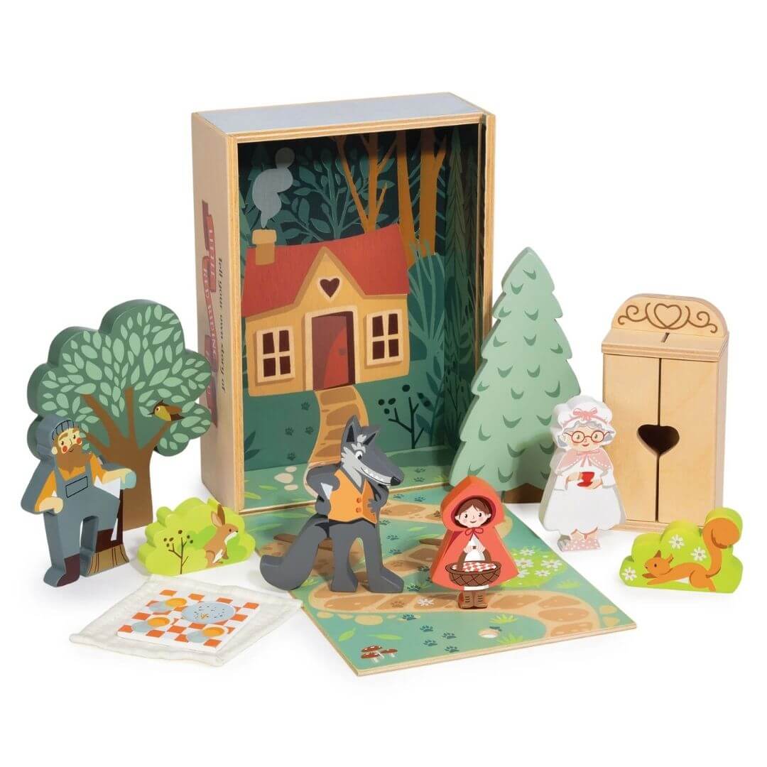 Tender Leaf Toys - Little Red Riding Hood Wooden Story Box - Bella Luna Toys