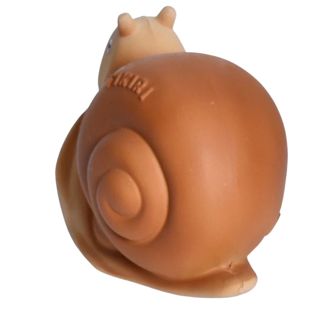 Tikiri Snail Natural Rubber Teether- Bath Toys, Teethers, and Rattles- Bella Luna Toys