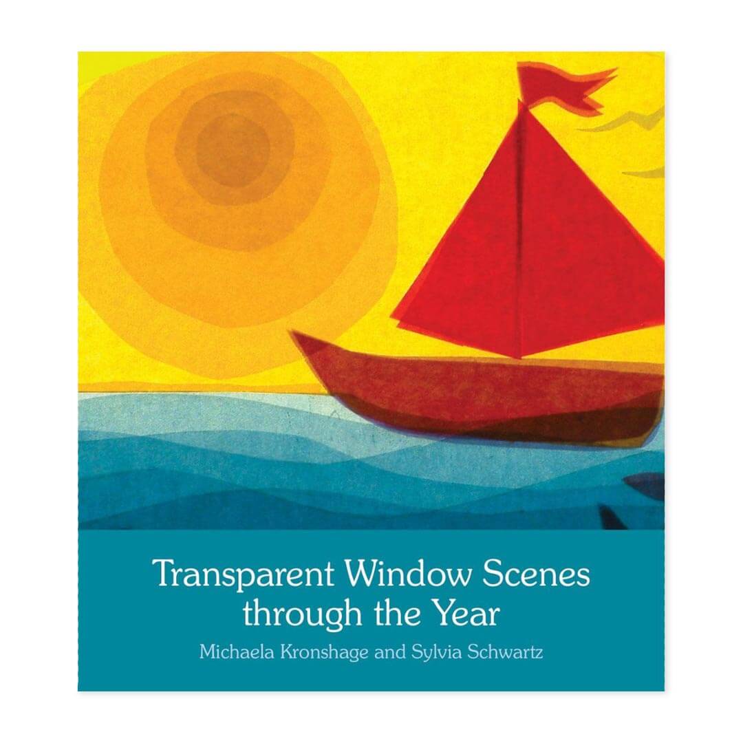 Cover of Transparent Window Scenes through the Year book with sailboat on ocean with sun