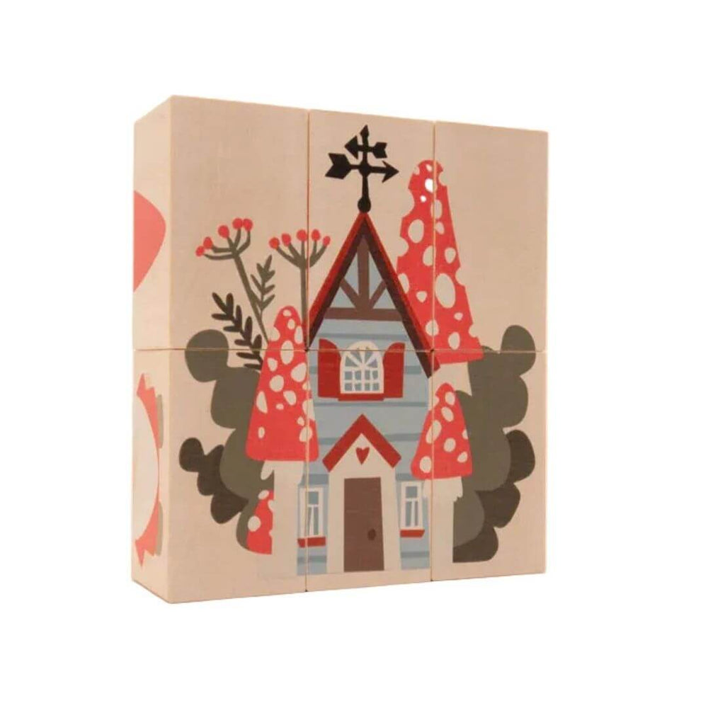 Magic Forest Blocks depicting a mushroom house by Uncle Goose.