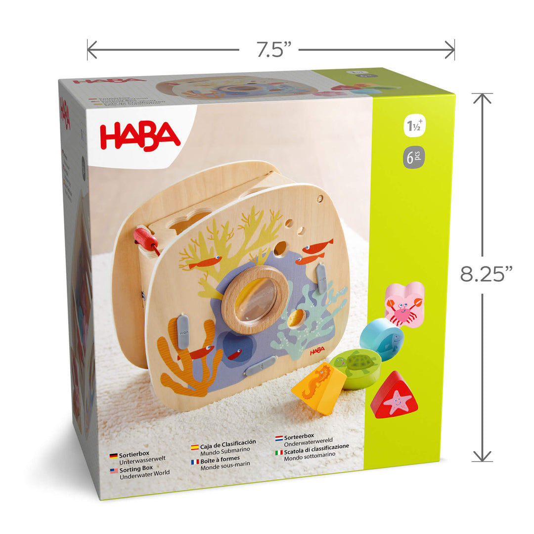 Underwater World Wooden Shape Sorter package
