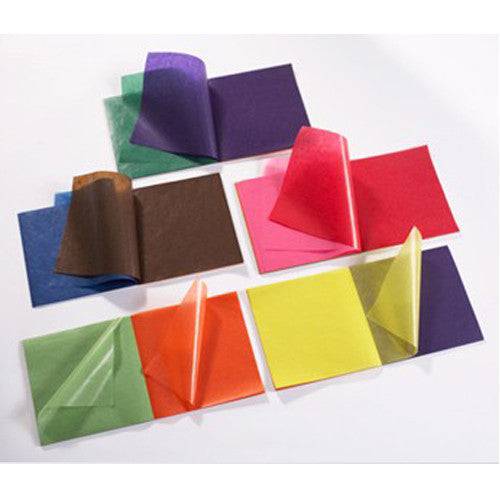 Green, purple, blue, orange, pink, light green, red, yellow window star paper on table
