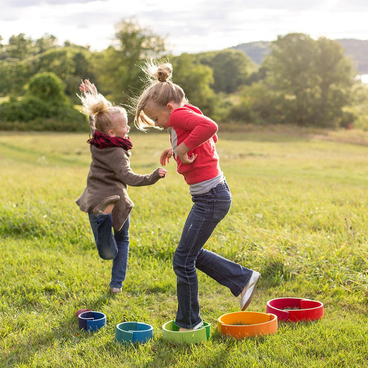 Grimm's Large Wooden Rainbow Tunnel - Obstacle Course.