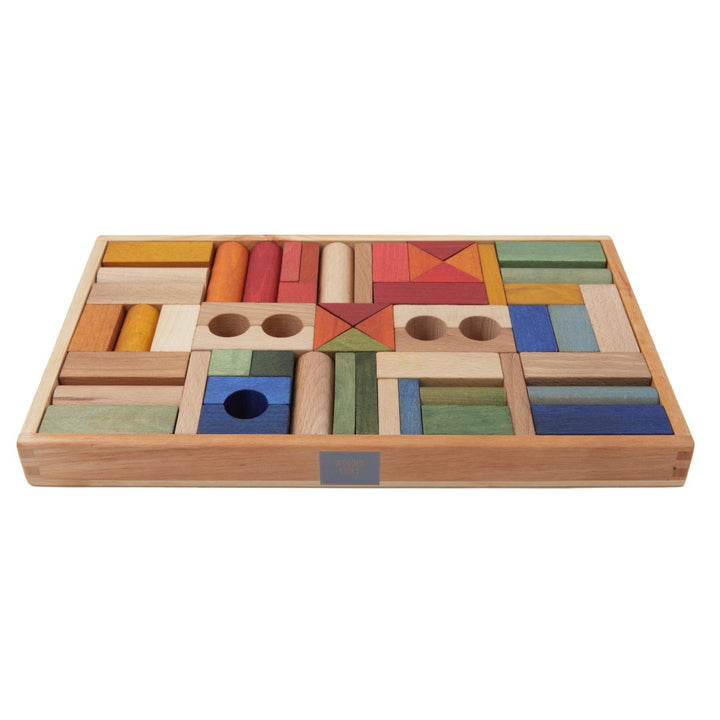 Wooden Story 54 Piece Rainbow Blocks- Wooden Blocks- Bella Luna Toys