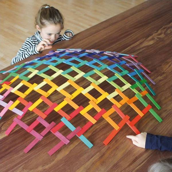 Grimm's Leonardo Building Sticks Bridge Construction Set Domes