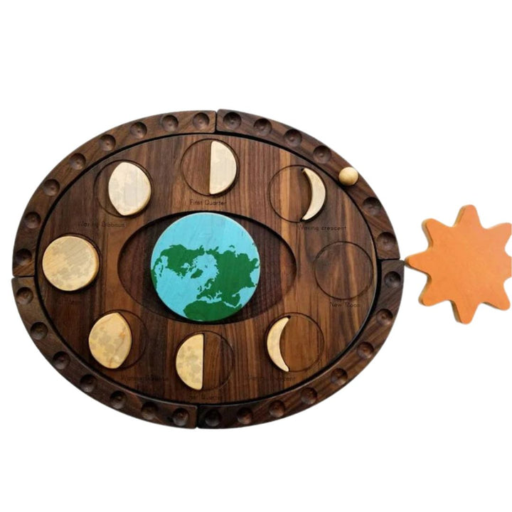 Mirus Toys- Wooden Toys Moon Calendar Phases Puzzle- Bella Luna Toys
