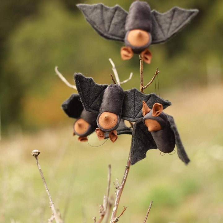 Felted Baby Bats - Halloween Ornaments - Bella Luna Toys