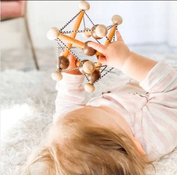 Wooden Rattle Baby Teething Toy | Bella Luna Toys