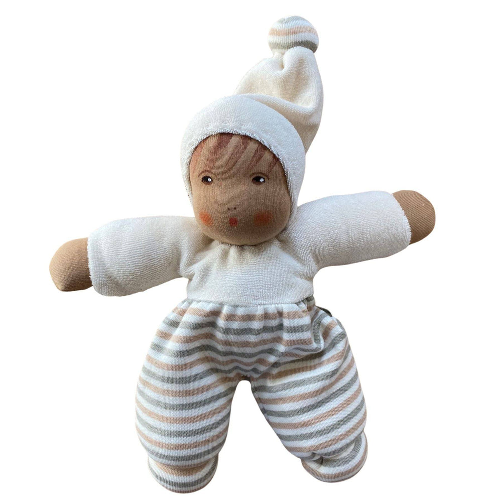 Nanchen Organic Baby Doll - Dark Skin - Bella Luna Toys