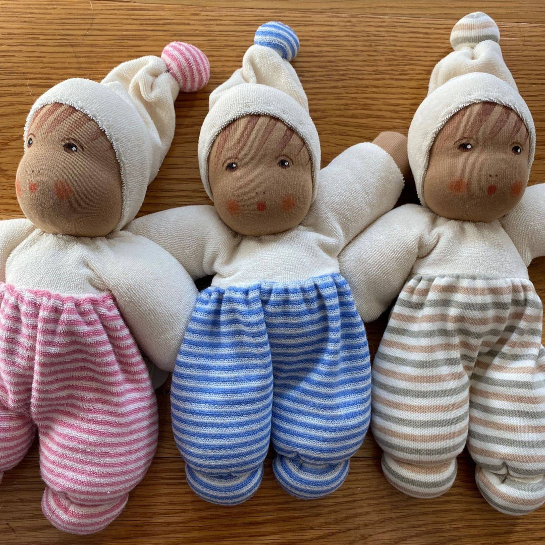 Nanchen Organic Baby Doll - Dark Skin - Bella Luna Toys