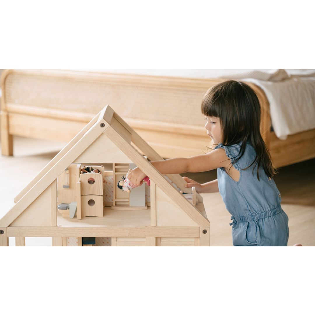 Plan Toys Wooden Doll House Classic Wooden Dollhouse Bella Luna Toys