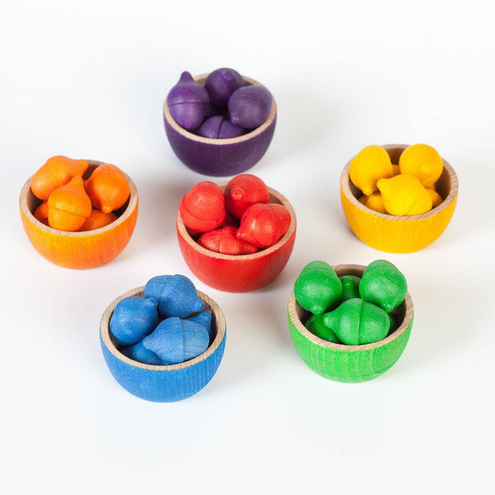 Grapat Bowls and Acorn Sorting Game - Bella Luna Toys