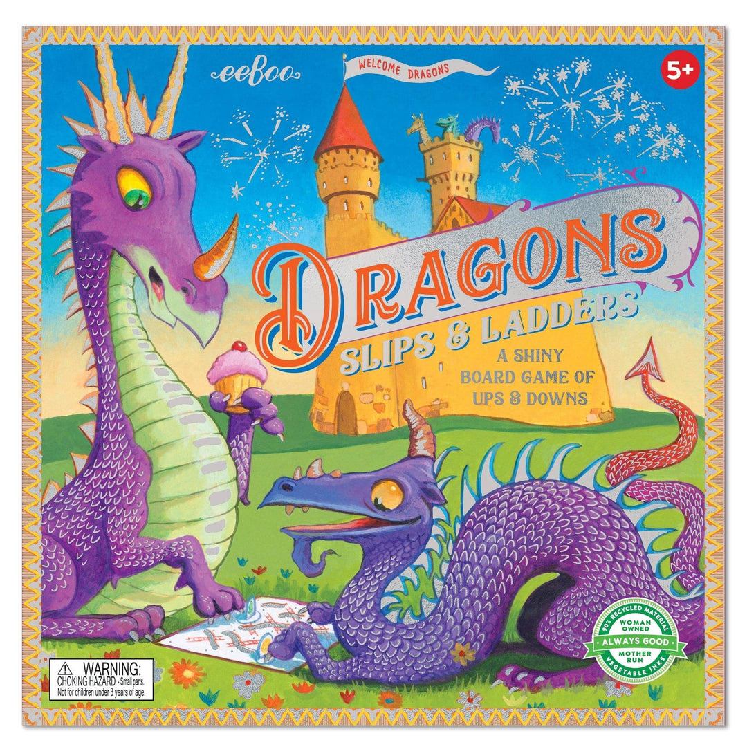 eeBoo Dragons Slips & Ladders - Bella Luna Toys