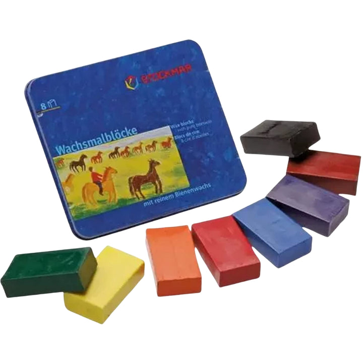 Stockmar Beeswax Crayons - 8 Blocks - Standard Mix