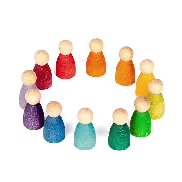 Grapat Nins - Set of 12 - Rainbow - Bella Luna Toys
