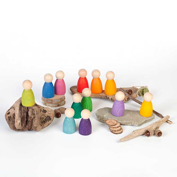 Grapat Nins - Rainbow Set of 12 - Bella Luna Toys
