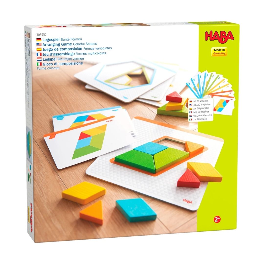 HABA Colorful Shapes Arranging Game- Games- Wooden Toys- Bella Luna Toys 